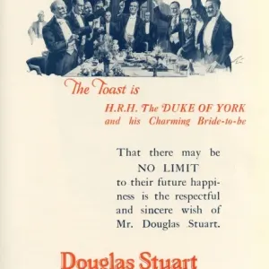 Royal wedding - Douglas Stuart advertisement Royal wedding - Douglas Stuart advertisement
