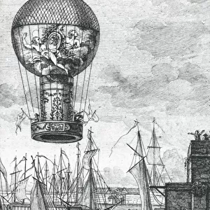 de Roziers Combination balloon over seaport