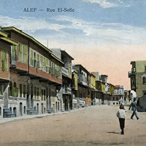 Rue El-Sofie (El-Sofie street) in Aleppo, Syria