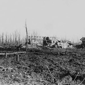 Ruined mill at Beaucourt sur Ancre, France, WW1