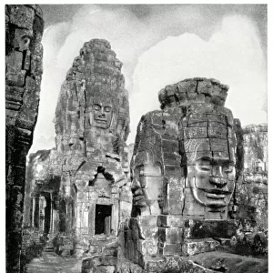 Ruins of Bayon Temple, Angkor Thom, Cambodia
