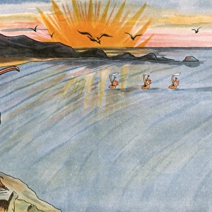 Three runaway schoolboys wash up on a deserted island