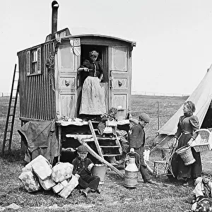 Rural Gypsy encampment Victorian period