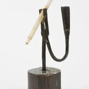 Iron Rushlight and Candle Holder Print Iron Rushlight and Candle Holder Print