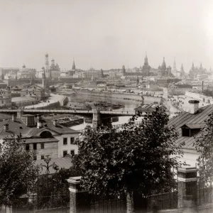 Russia - rooftop view of Moscow towards the Kremlin