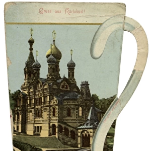 Russian Church, Karlsbad - Postcard in the shape of a mug