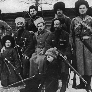 Russian Cossack soldiers, Russia, WW1