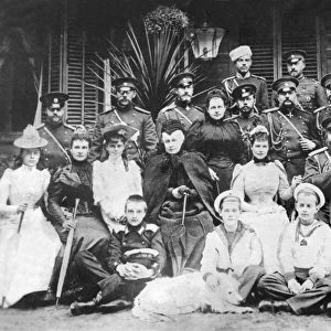 Russian royal group at Krasnoe Selo in 1892