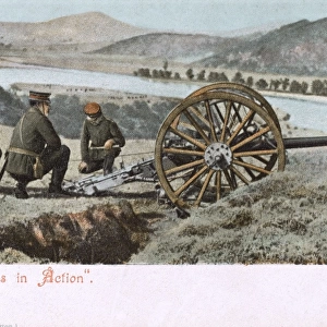 Russo-Japanese War - Japanese Artillery in action - Hilltop