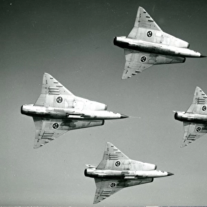 Four Saab J35 Drakens
