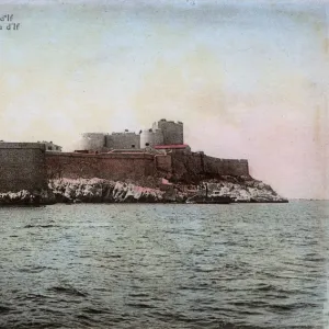 Sailing boat passing the Chateau D If - Marseille, France