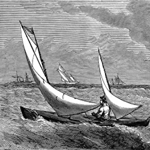 Sailing Canoe Race in the Solent, 1871