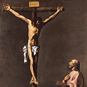 Saint Luke as a Painter Before Christ on the Cross