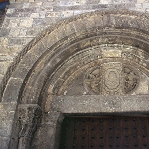 Saint Peters Cathedral. South porch. Jaca. Aragon. Spain