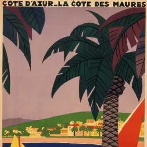 Sainte Maxime French travel poster