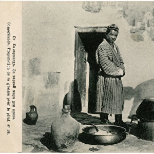 Samarkand, Uzbekistan - Preparing Pilaf