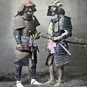 Two samurai warriors (probably actors) Japan, circa 1880s
