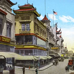 San Francisco, California, USA - Street Scene in Chinatown