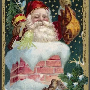 Santa down Chimney 1905 Santa down Chimney 1905