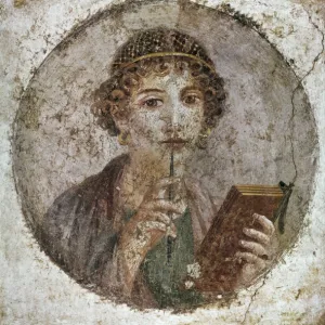 SAPPHO (612-545 BC). Greek poet. Womans portrait