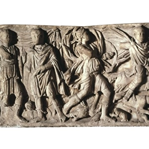 Sarcophagus with hunting scene, 3rd c AD. Roman