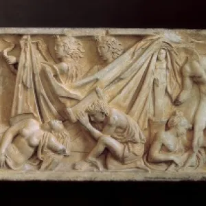 Sarcophagus from Husillos. Depiction