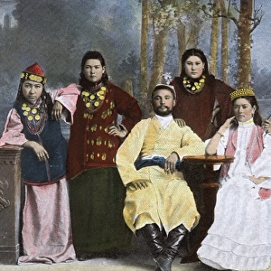 Sart People - Tajikistan - Affluent Family - Studio Portrait