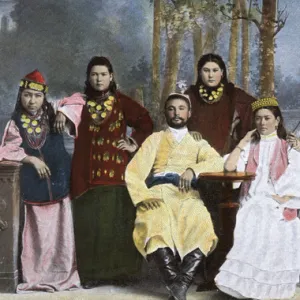 Sart People - Tajikistan - Affluent Family - Studio Portrait