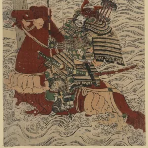 Sasaki no Takatsuna at the Battle of Uji River