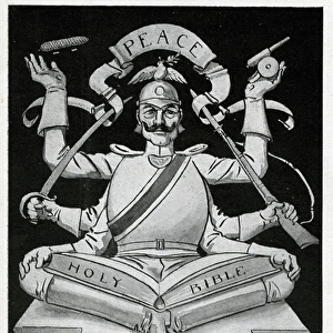 Satirical cartoon of Kaiser Wilhelm II, WW1