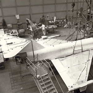 Saunders-Roe SR53 during construction