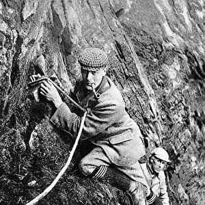 Scawfell Lake District climbers Victorian period