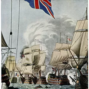 Scene from the Battle of Trafalgar, Cape Trafalgar, Spain