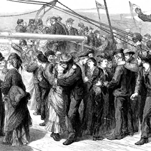 The Scene on the Deck of HMS Discovery at Portsmouth, 1876