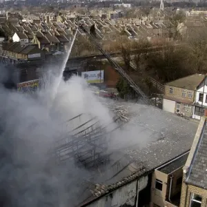 Scene of fire at commercial premises, Penge Scene of fire at commercial premises, Penge