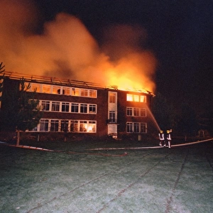 Scene of a fire at Tiffin Girls School