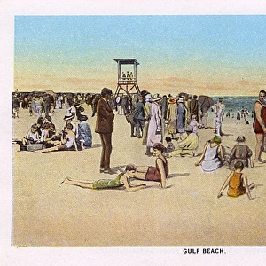 Scene on Gulf Beach, Pensacola, Florida, USA