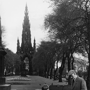 Scene in Princes Street Gardens, Edinburgh, Scotland