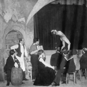 A scene from a show at the Theatre de Grand Guignol, Paris