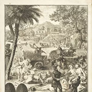 Scenes of country life, with mythological figure