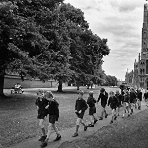School children Ely Cathedral