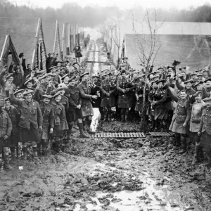 Scottish troops on New Years Day, WW1