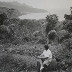 Scout leader near coast, Dominica, West Indies