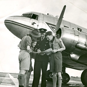 Scouts with British Airways Officer