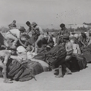 Scouts distributing blankets in Zakynthos, Greece