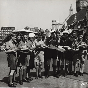 Scouts in London for the Coronation