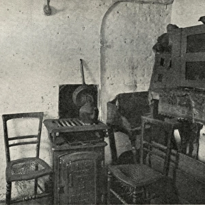 Scullery in slum at Limehouse