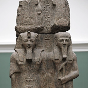 Sculpture of Ramesses II and God Ptah. Egypt