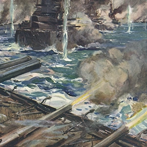 Sea Battle, World War I by Cyrus Cuneo