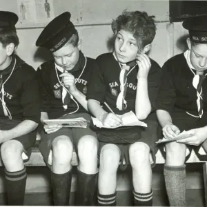 Four Sea Scouts at Colchester, Essex Print Four Sea Scouts at Colchester, Essex Print
